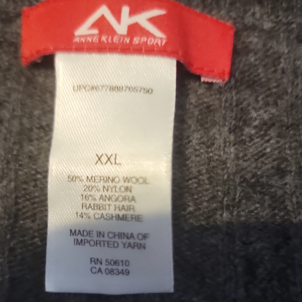 Anne Klein Sport Charcoal Cardigan XXL